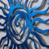 Arte de Hierro Pintado a Mano Arte de Pared Metálico 11.81 pulgadas Escultura de Pared Decoración de Sol Espiral Decoración de Granja