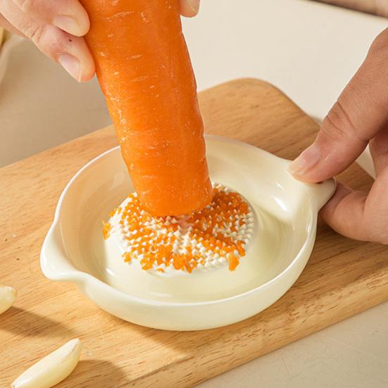Keramik-Knoblauchreibe mit natürlicher Glasur Multifunktionale Ingwer-Lebensmittelmühle Spülmaschinenfest Kompaktes Küchenwerkzeug für Püree Paste