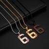 My Shape Baseball Pattern Number Pendant Necklace For Men Sport Basketball Figure Stainless Steel Necklaces Fashion Male Jewelry