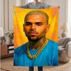 Chris Brown Soft Warm Flannel Blankets Comfortable Blanket for Home Decoration Gifting