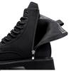 Spring Autumn Shoes Mens Fashion Single Boots Brand Male Ankle Boots Pure Black Non-slip Thick Sole