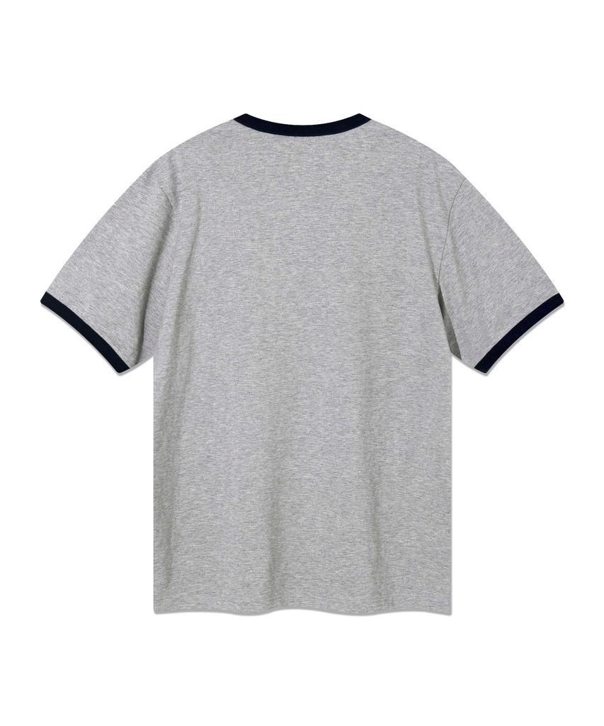 LEE Vintage Logo Ringer Short Sleeve T-Shirt Gray