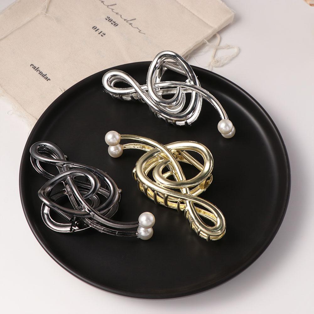 Zinc Zinc Zinc Alloy Treble Clef Hair Clip Vintage Music Note Hair Claw Creative   Makeup Hair Clips