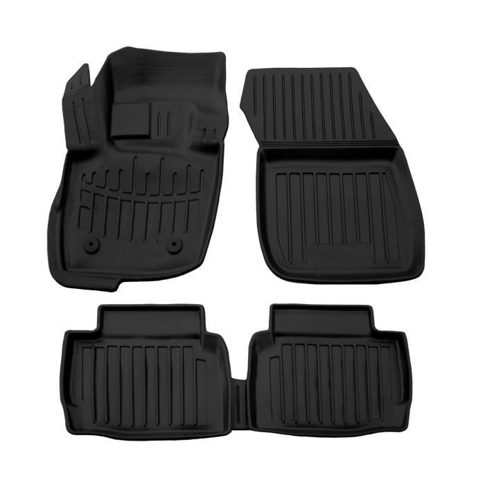 Tapis de sol - SCOUTT - Ford Mondeo 5 - Caoutchouc Premium - 3D Design - Noir