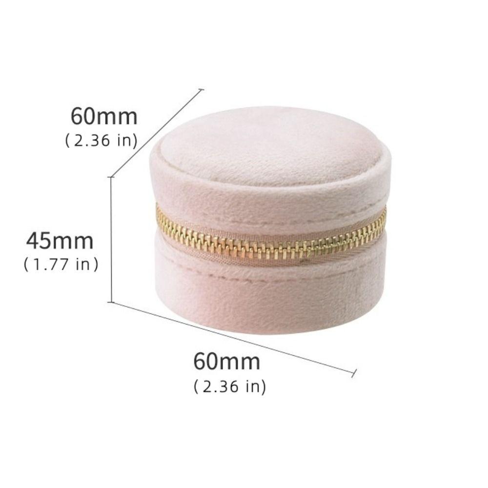 Dustproof Jewelry Case Mini Earrings Rings Bag Simple Velvet Jewelry Box  Travel