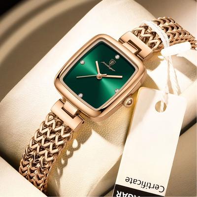 Luxury Square Watch for Woman Waterproof Stainless Steel Ladies Quartz Watch Dress Elegant Women Watches Fashion