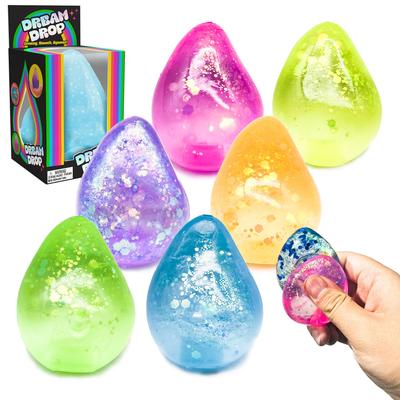 Water Drop Maltose Stress Relieving Ball Pinching Toy Soft Transparent Silicone Stress Relief Squeeze Adult Kids Toy Ball