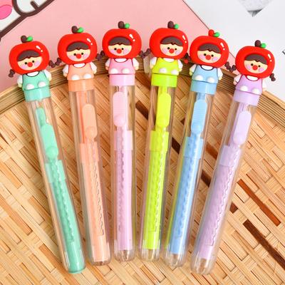 1pc Cartoon Creative Design Push-pull Eraser, Student Correction Tools School Drawing Writing Erase Supplies Party Gifts, Clean Wipe No Trace, Quick