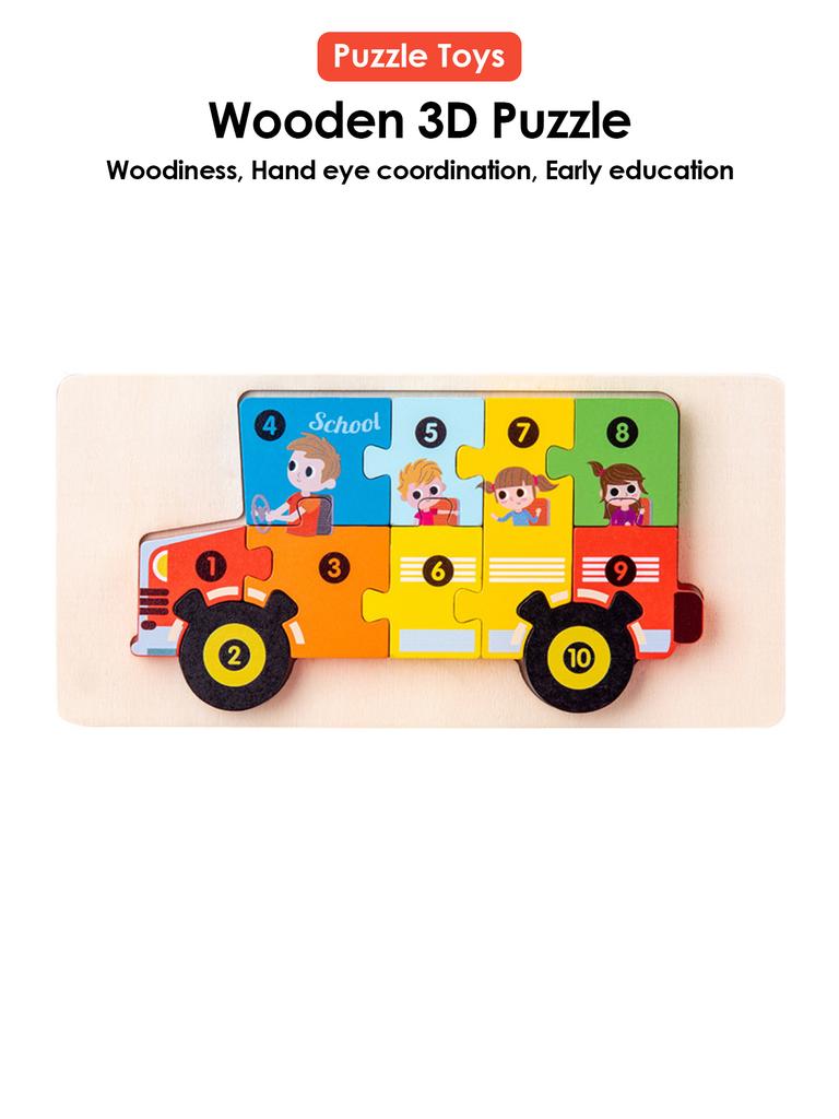 3D Holz Puzzles Pädagogisches Cartoon Tiere Frühen Lernen Kognition Intelligenz Puzzle Spiel Für Kinder Spielzeug