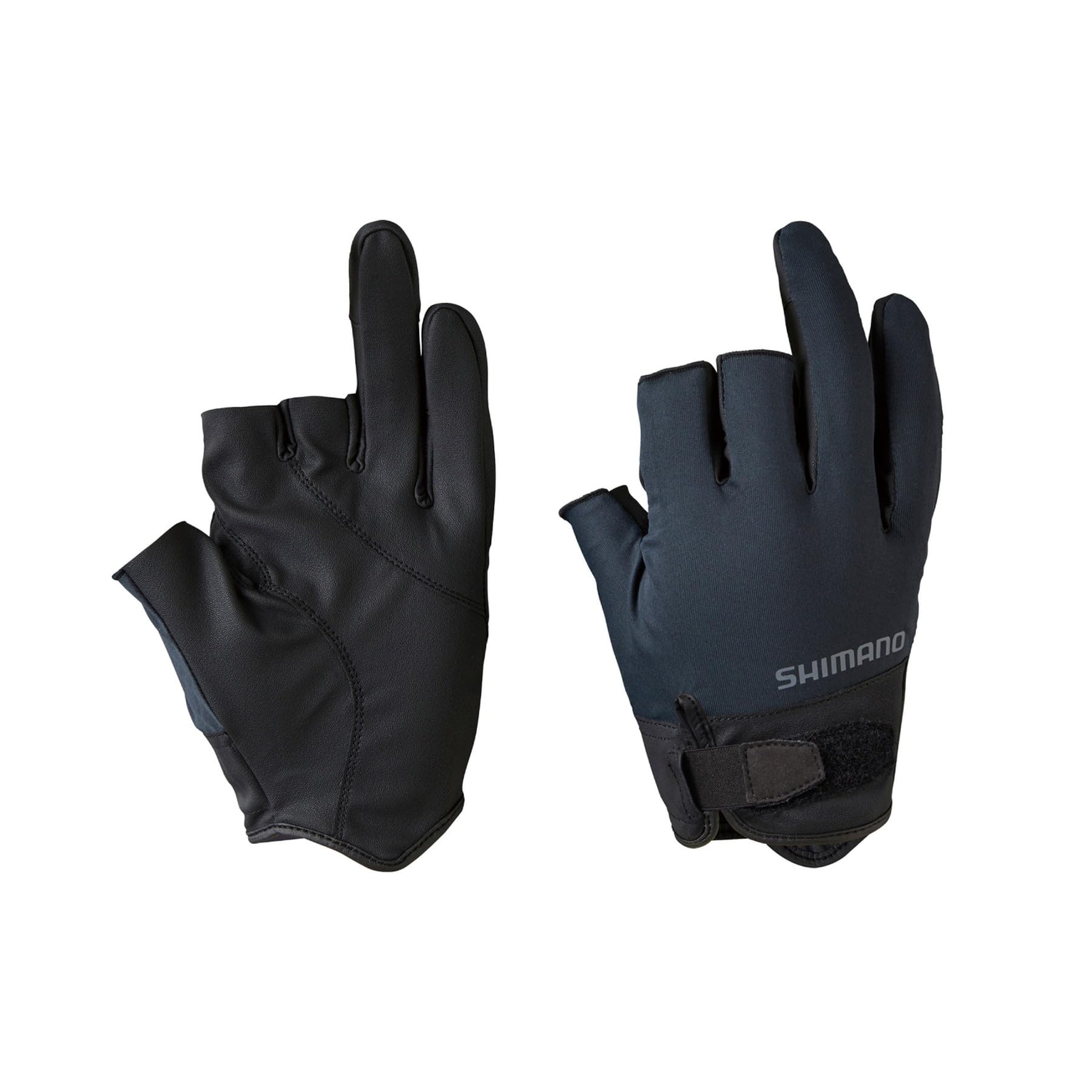 

Shimano Basic Size 2XL Gloves, 3-Piece Cut, GL-008V, Black,
