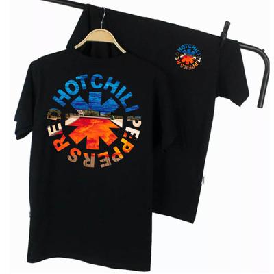 Verão 2025 Mais Vendido Camiseta Banda RHCP 100% Algodão Penteado 24s Qualidade Premium Camisetas Banda Red Hot Chili Peppers Hip Hop