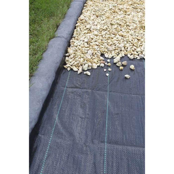 Landscape Mulch Fabric - NATURE - 100 G/m² - 2 X 10 M - Black - Permeable To Water and Air