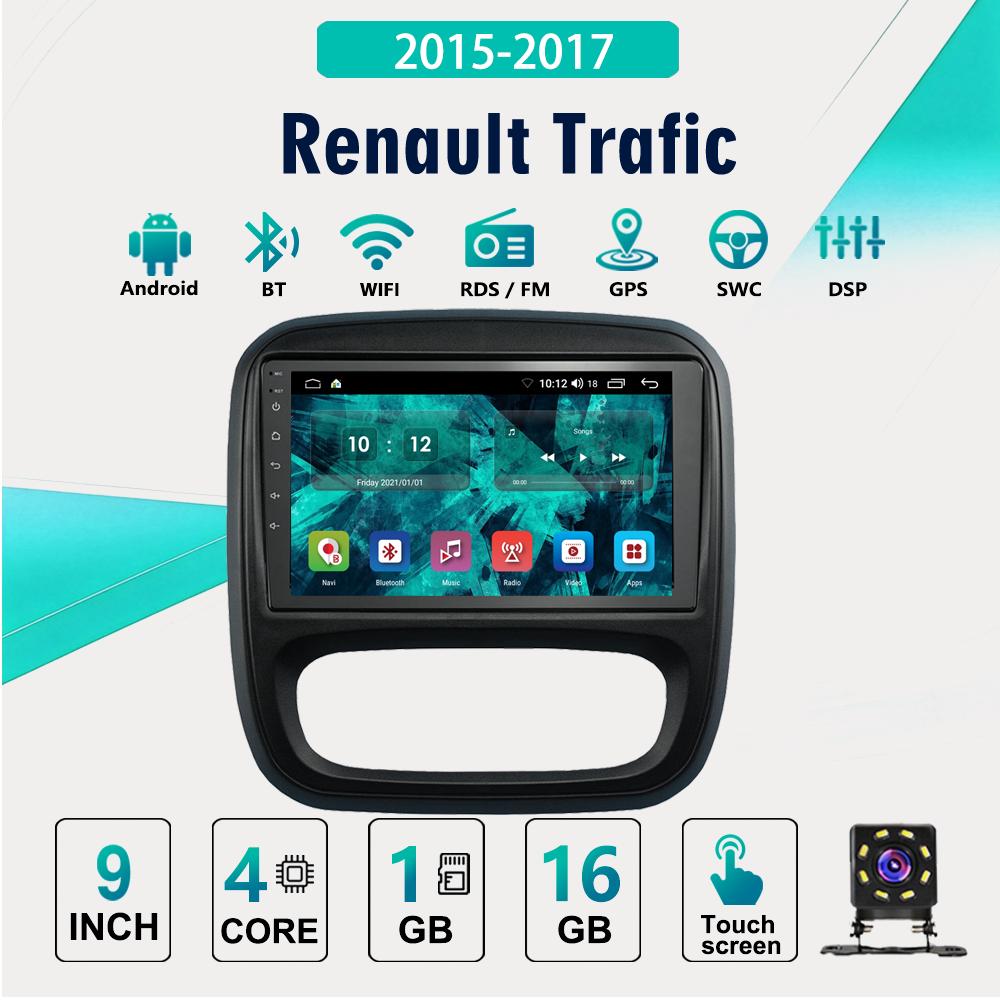 2Din Android Car-Play Car Radio,Renault Trafic 2015-2017,Multimedia Player Head Unit Stereo GPS Navigation BT WIFI,2+32GB