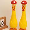 Stress Relief Screaming Chicken Toy Waterproof PVC Yellow Chick Squeaky Toy Squawking Animal Noise Maker Toy Prank Gag Gift