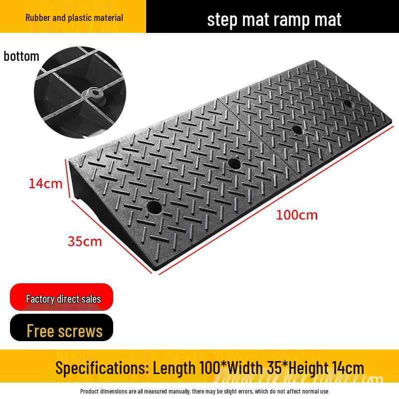 100cm Long Step Mat Curb Ramp for Home Use – Threshold and Speed Bump Climbing Mat