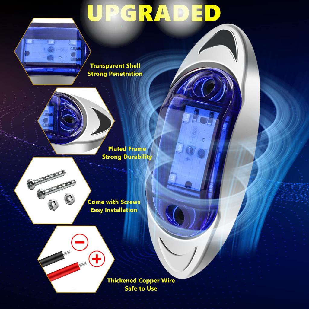 LED Side Marker Light 6 LED Truck Position Lamp 12V
