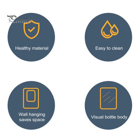 1/2 szt. dozownik do butelek na olej do montażu na ścianie w kuchni, przezroczysty plastikowy pojemnik na przyprawy z szeroką nakrętką