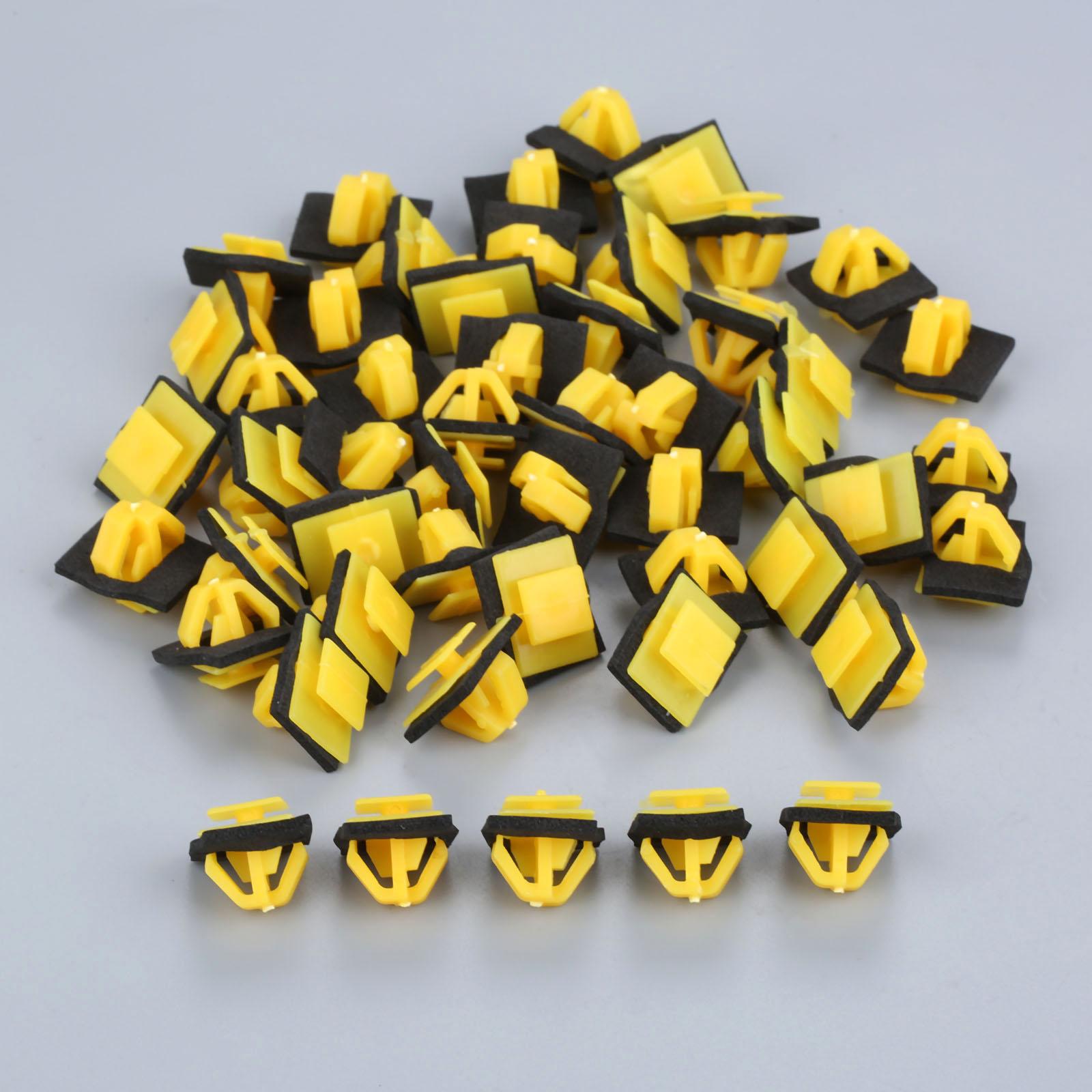 

Mgoodoo 50Pcs Car Plastic Fastener Door Guard Plate Wheel Eyebrow Clips For Elantra Cerato Sportage Tucson KIA Seahorse
