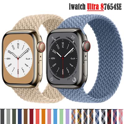 Kayış Apple Watch Band 45mm 44mm 41mm 40mm 42mm 38mm Naylon elastik kemer bilezik iwatch serisi 8 7 4 5 SE 6 Ultra 49mm bant