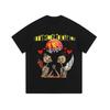 Unisex Retro Skull Print Oversized Cotton Tee Streetwear Hip Hop Casual T-Shirt