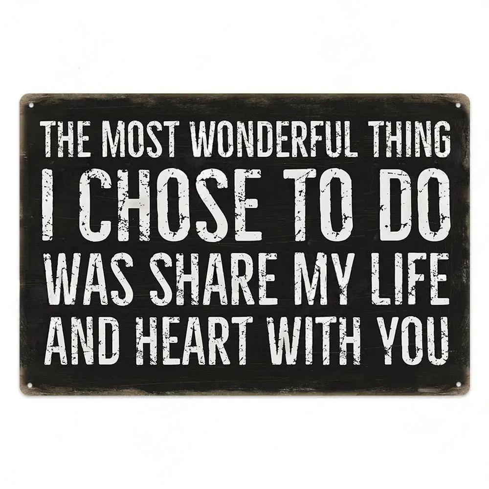 Sentence Vintage Plaque Metal Tin Signs Posters Decor Retro Wall Art Room Decoration for Home Family Bar Club