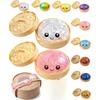 Pallina Antistress Grande Raviolo con Vaporello Colorata Panino Morbido Giocattolo Sensoriale per Alleviare l'Ansia, Pallina di Pasta da Spremere per Adulti e Bambini