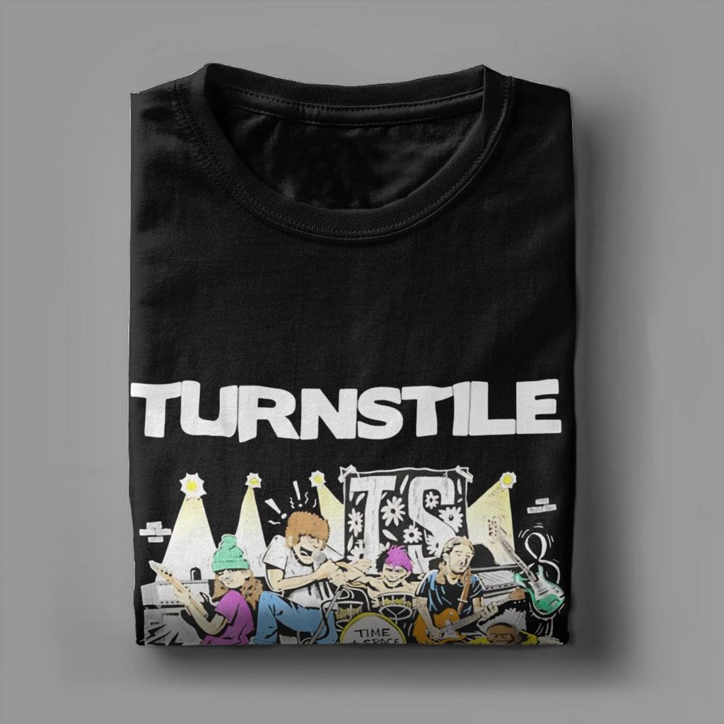 Turnstile Pure Cotton T Shirt For Unisex Summer Y2K Funny T Shirts Crewneck Novelty Tees Oversized Wholesale Tops