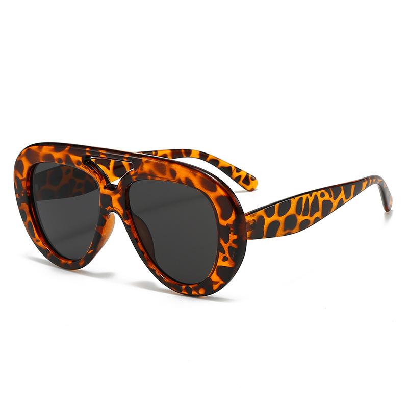 New Large Frame Sunglasses Round Circular Sun Glasses Double Beams Fashion Personality Women Men Sunglasses