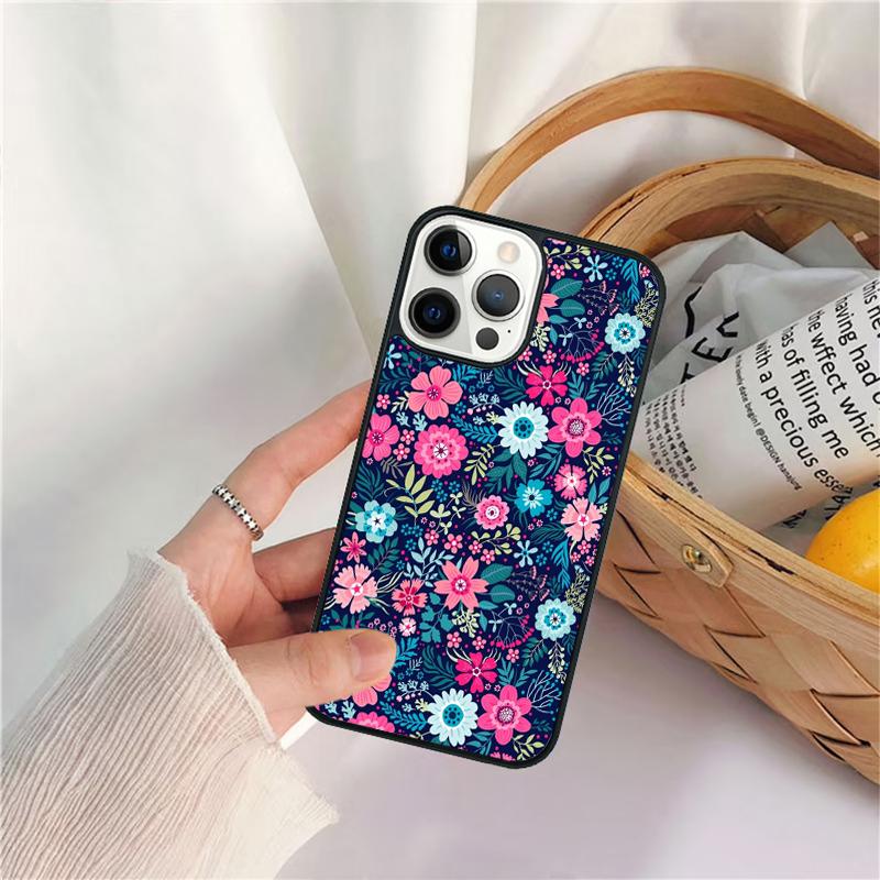 Tropical Flowers Phone Case For iPhone 17 Air 16 15 14 11 12 13 Pro  MAX Plus coque Cover Shell