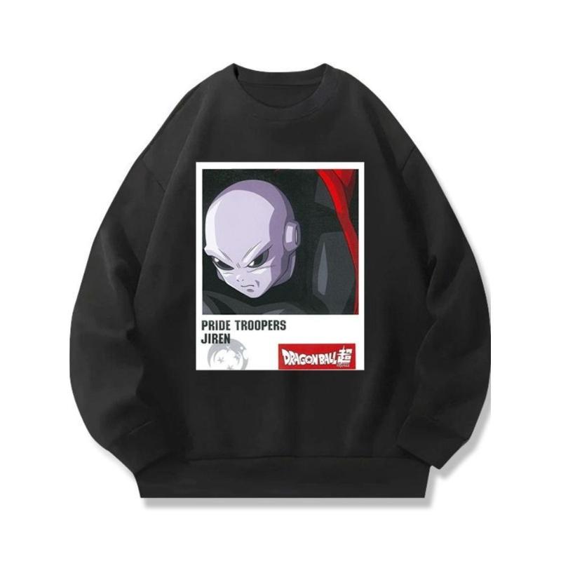 

Dragon Ball Relaxed Fit Crew Neck Sweatshirt, Ribbed Knit Cuffs & Hem, Classic Casua XXL чорний