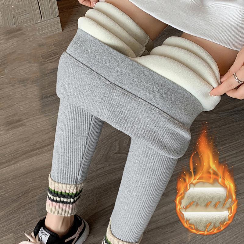 

Зимние леггинсы для девочек, бархатные толстые детские теплые брюки, повседневные брюки-карандаш с нитками, эластичный пояс, большой размер, От 2 до 17 лет M серый