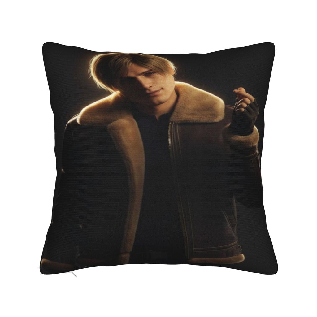 Leon Keneddy Residents Evils Printed Pillowcases Cushion Cover Throw Pillow Cover Y2K Car Decorations Square Multi Size