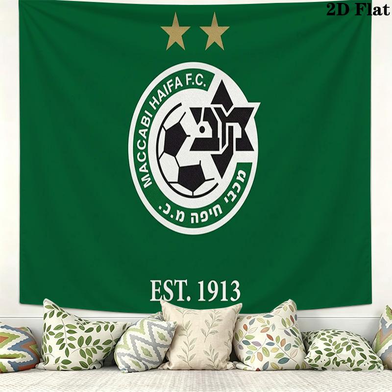 Haifa FC Wall Tapestry Aesthetic Wall Hanging Printed Fabric Blanket Decorative Tapestries for Bedroom Living Room Home Decor