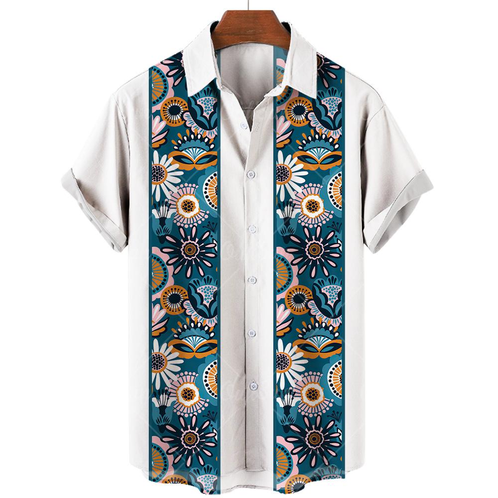 Summer Fashion 3d Print Short Sleeve Hawaiian Men's Shirts Summer Casual Tops Beach Party Vacation Shirts Outdoor Men's and Women's Shirt