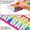 Frienda 2 Pieces Large Funny LGBT Stickers Waterproof Rainbow Car Stickers Colorful Gay Bumper Sticker for Car, RV, SUV, Auto, Truck, Boat, Laptops