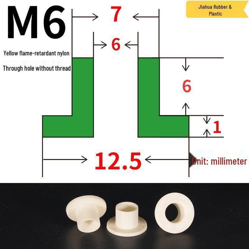 T-förmige Nylon-Dichtungsscheibe M3-M35 Gewinde Isolierabstandshalter