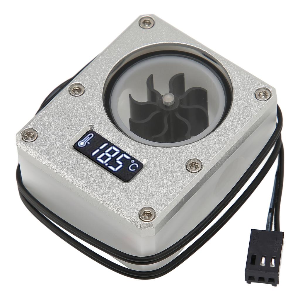 PC Water Cooling Meter 12V Small 3pin Interface G1 4 Thread Durable Acrylic Rustproof Computer Flow Meter for PC