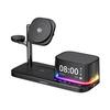 25W Qi2.2 Magnetic Wireless Charger Stand Alarm Clock RGB Light For iPhone 17~12 Pro Max iWatch 11-2 Airpods Pro 3 Fast Charging