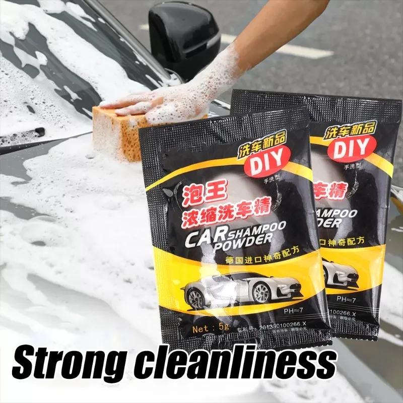 10pcs Car Wash Powder Neutral Concentrated Car Wash Solution Multifunctional Cleaning Tools Antifogging Agent Water Repellent