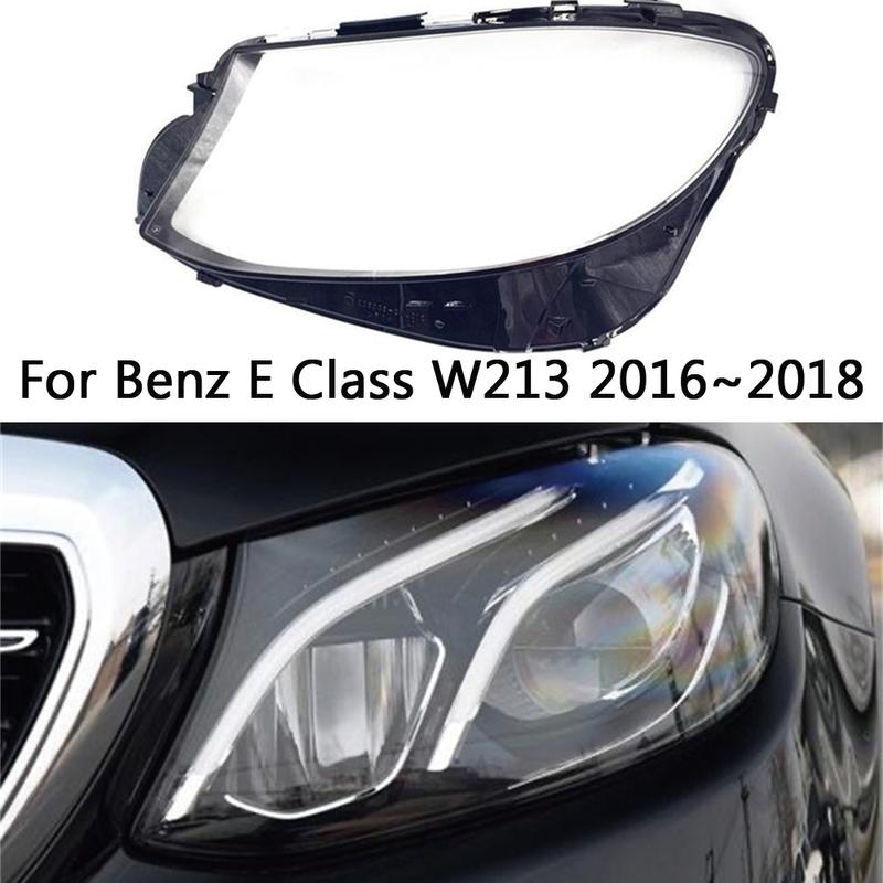 For Mercedes Benz E Class W213 2016 2017 2018 2019 2020 front Car Headlight Cover Lens Shell Lampcover Lampshade Headlamp Light
