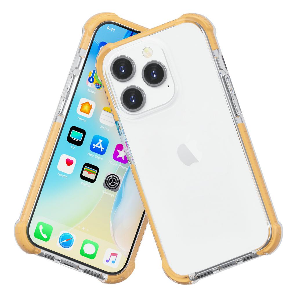For iPhone 14 Pro Max Case Four Corners Anti Drop Clear TPU+TPE+PC Phone Cover