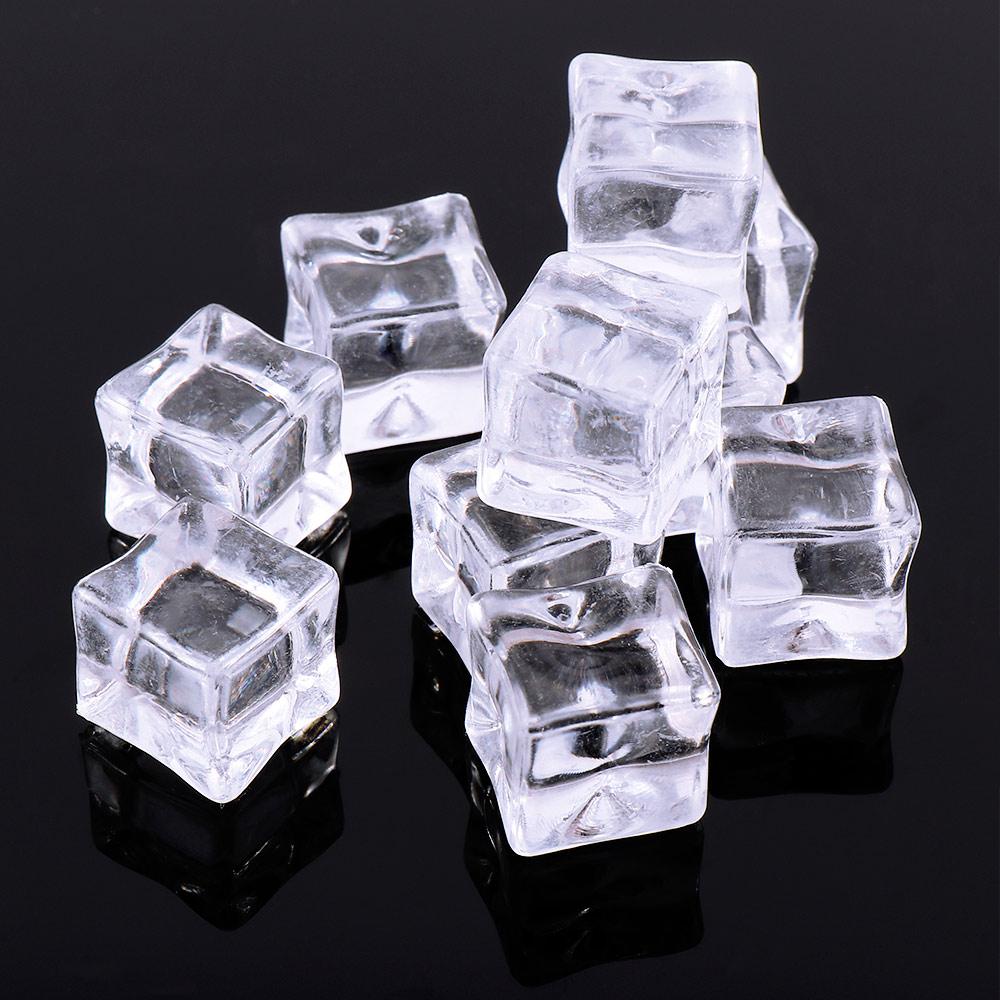 Photography Props Drinks Decoration Simulate Ice Cubes Fake Crystal Acrylic Cubes Artificial Ice