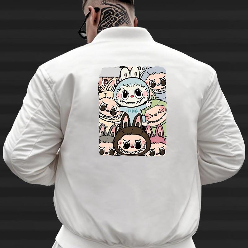 Classic Letter Print for Daily Wear: Men s Varsity Baseball Jacket S