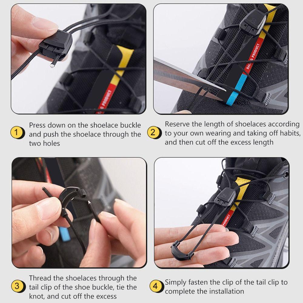 1Pair Creative Fashion Without Ties Quick Lace Kit Round Tennis No Tie Shoelaces Lazy Shoe Laces for Salomon Shoe Accessories