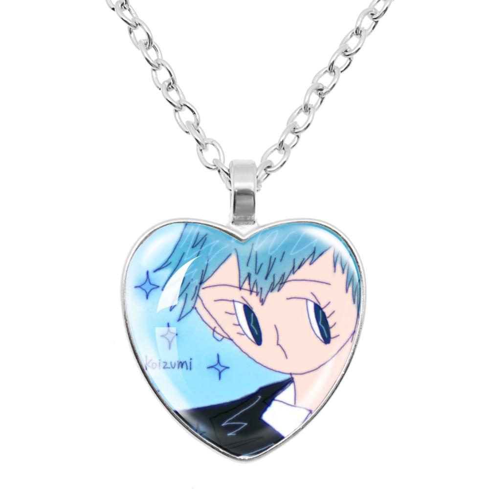 Paradise Kiss Anime Necklace Yukari Hayasaka Miwako Sakurada Glass Heart Shape Pendant Necklace Charm Jewelry Friend Gift