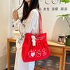 Cute Versatile Red Casual New Lazy Wind Tote Bag Large Capacity Shoulder Bag