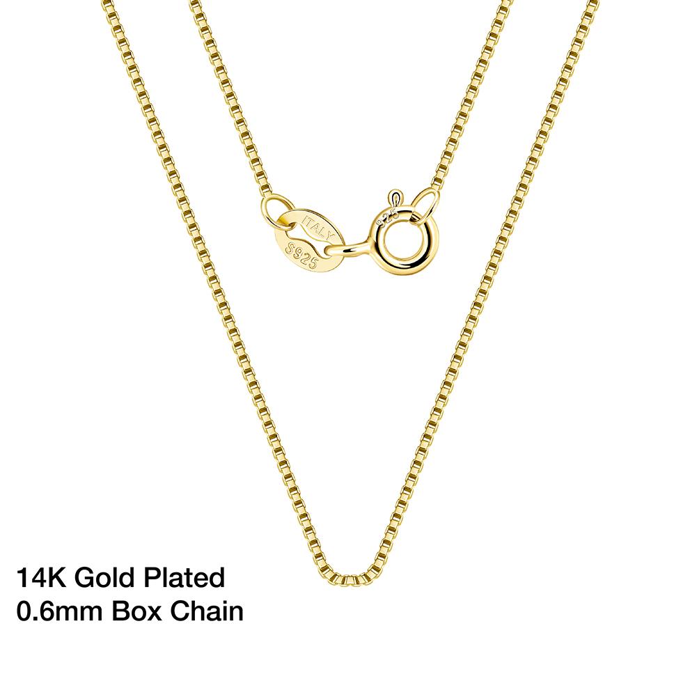 Effie Queen 925 Silver Basic Chain Necklace Woman Neck Chain 45cm 1mm Cable Chain Necklaces 18K Gold Jewelry Wholesale SC06-18K
