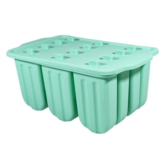 Silicone Popsicle Molds 12 Cavity DIY Ice Cream Molds with Wooden Sticks BPA-free Ice Lolly Mold Summer Kitchen Accessories