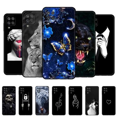 For Samsung A12 Case Soft Silicon Back Phone Cover On Samsung Galaxy A12 GalaxyA12 A 12 SM-A125F A125 Bumper 6.5" Black Tpu Case