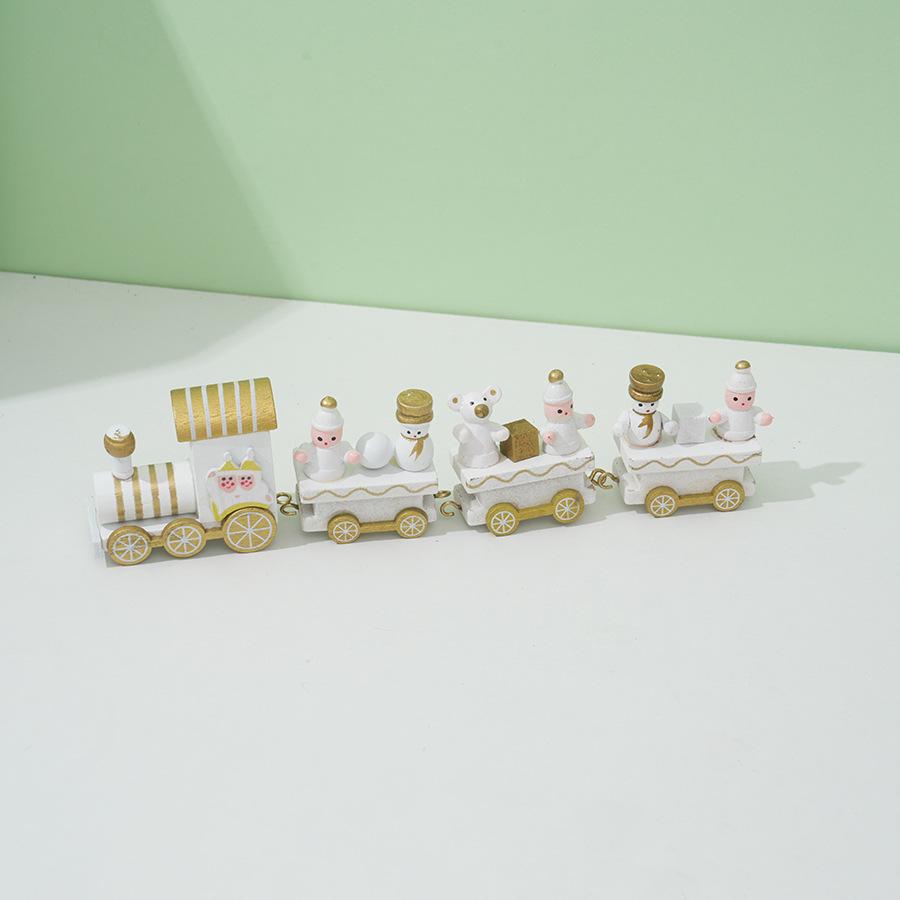 Wooden Christmas Train Decor: Festive Home & Window Display Gift
